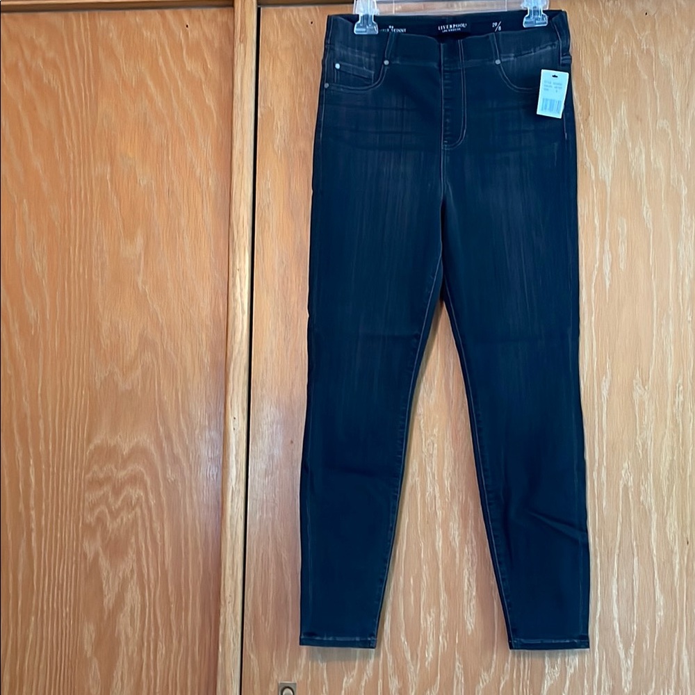 Liverpool Black Skinny Ankle Jeggings